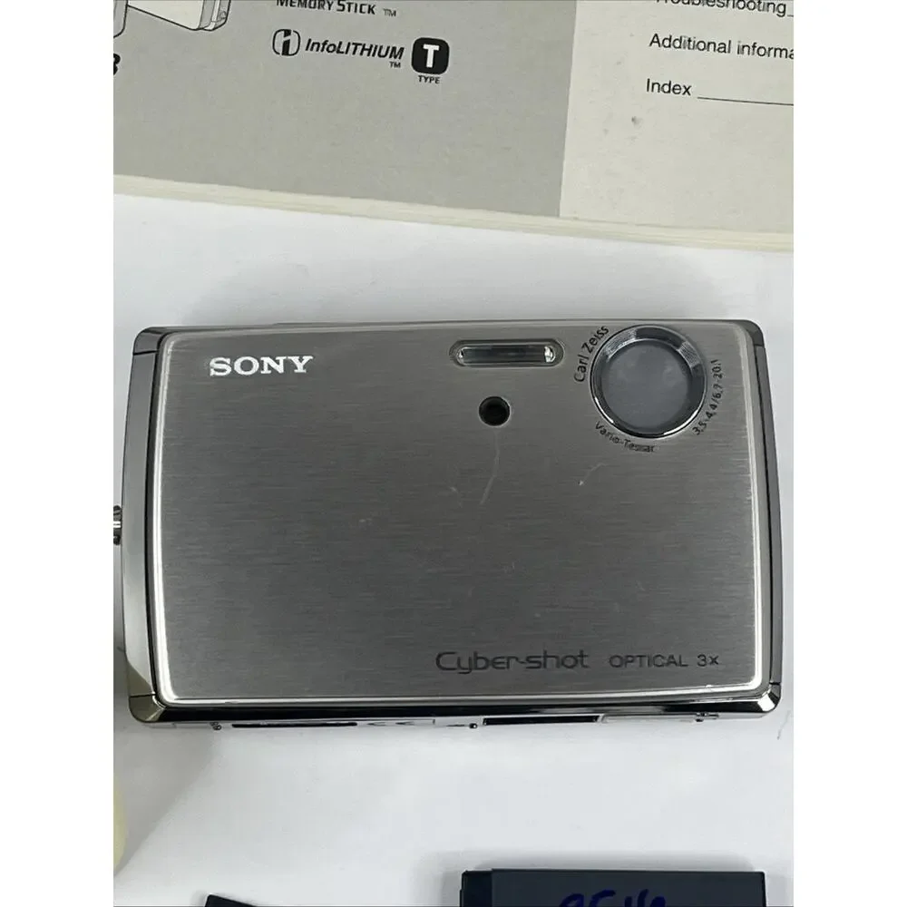 Sony CyberShot DSC-T33 Digital Camera 5.1MP CCD 3x 100% Working With Accessories